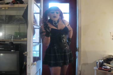 Goth Ts Dominatrix Masturbation  Cum Eating Instruction